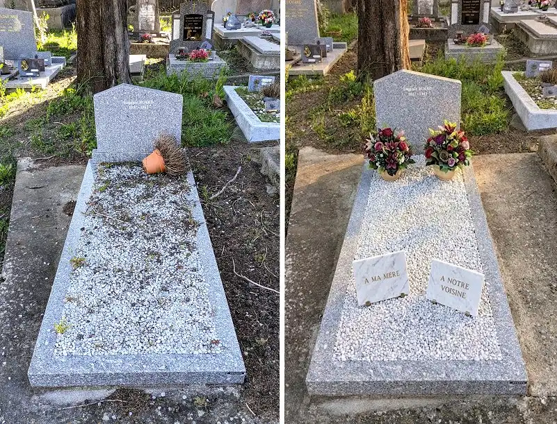Rénovation d'une sépulture